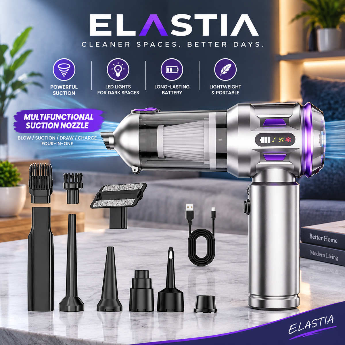 2 in 1 cordless blower and vacuum detailer