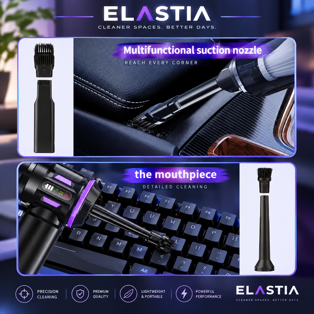 2 in 1 cordless blower and vacuum detailer
